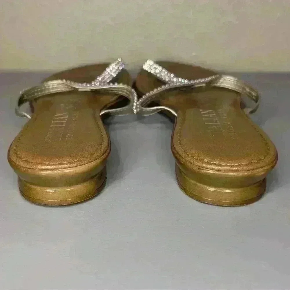 Italian Shoemaker Sandals with rhinestone size 6.5 - Picture 6 of 8